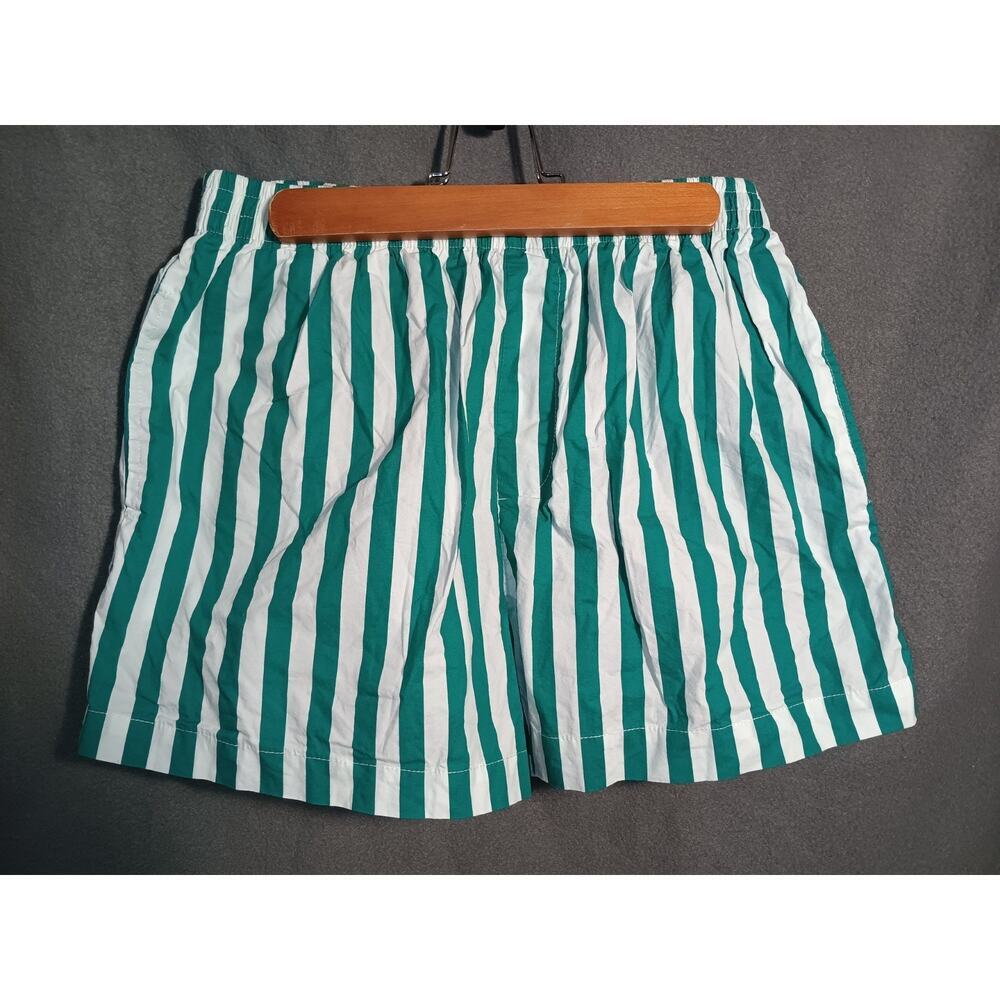 Sincerely Jules Green White Stripe Womens Size Large Boxer Shorts Lightweight - Picture 3 of 5